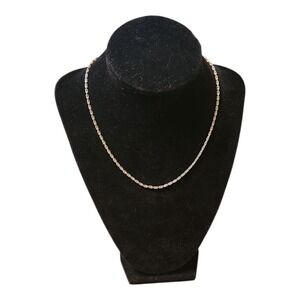 Vintage Sarah Coventry Silver Tone Oval Link Chain Necklace Jewelry